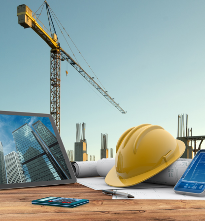 Architectural planning and site management tools for industrial tent structure installation projects.